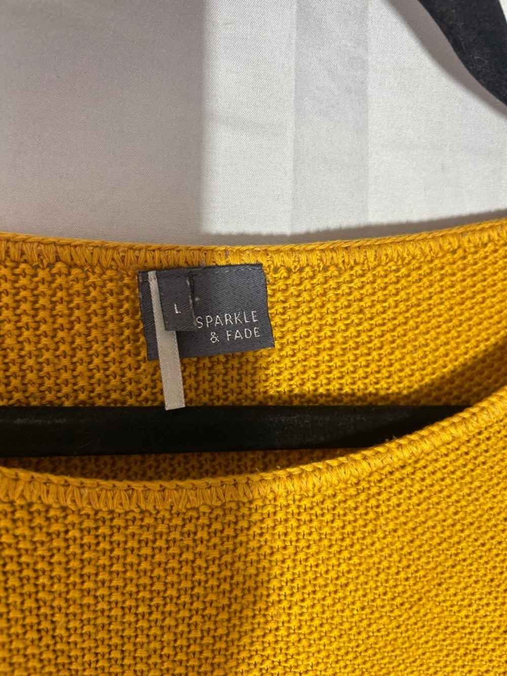 Sparkle & Fade Bright Mustard Crewneck Sweater